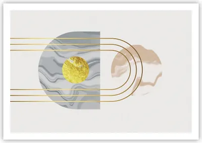 Produktbild von Poster - Poster ohne Rahmen - Modern Gold abstrakt - 100x70 cm - Wand Bild - Wanddeko - Wandbilder - Kunstposter - Wandposter - Bilder - Kunstdruck - Wanddekoration - Wandbild - P2XAA100x70-4574
