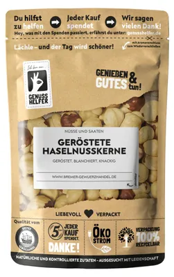 Produktbild von Haselnusskerne geröstet blanchiert, Haselnüsse, 180g