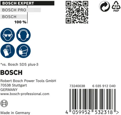 Obrázek produktu pro Bosch Expert SDS plus-7X, Rotační kladivo, Hammer drill bit, 5 mm, 165 mm, Betonový, Kámen, 10 cm