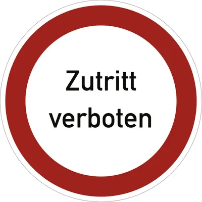 Produktbild von Dreifke® Zutritt verboten, Textschild, Alu, Ø 400 mm
