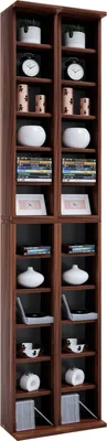 Image de VCM - Bois CD DVD Stand Shelf Cabinet Almera H. 183 x B. 42 x T. 20 cm