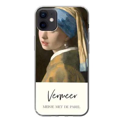Produktbild von MuchoWow® Handyhülle Schutzhülle Hülle für iPhone 12 mini Das Mädchen mit dem Perlenohrring - Vermeer Silikon Softcase Handy Hülle - Bild