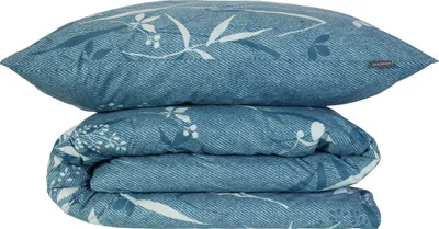 Produktbild von Schiesser Bettwäscheset Kicky | 2-teilig | Floral | Renforcé | 100 % Baumwolle | Reißverschluss | 135x200cm + 80x80cm | Petrol