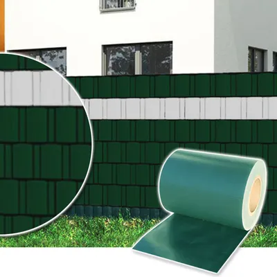 Produktbild von Sichtschutz Rolle 35m blickdicht PVC Zaunfolie Sichtschutzfolie Windschutz für Doppelstabmatten Zaun Sichtschutzrolle - Grün