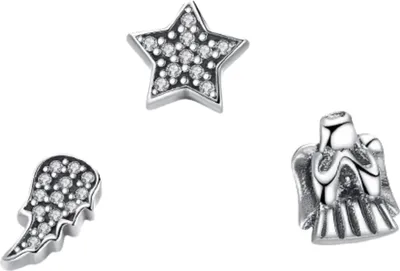 Image de Collier Pandora avec pendentif ange, argent S925