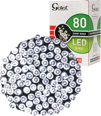 Immagine prodotto di Anello con 80 luci per albero di Natale a LED per interni, colore bianco freddo, alimentato da rete elettrica
