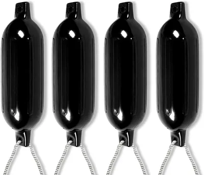 Produktbild von GOPLUS 4 Stück Bootsfender, Fender Set, Langfender Schwarz, Kugelfender mit verschiedenen Größen