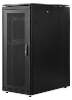 Produktbild von Digitus Serverschrank Unique Server-N Serie - 600x1000 mm (BxT), Freistehendes Gestell, 26U, 1200 kg, Sperrschloss, Verstellbare Füße, Verbessertes Kabelmanagement