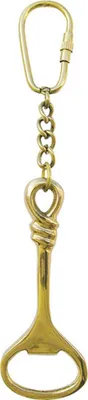 Produktbild von Flaschenöffner aus Messing, Schlüsselanhänger 14,5x3,5cm Maritime Dekoration
