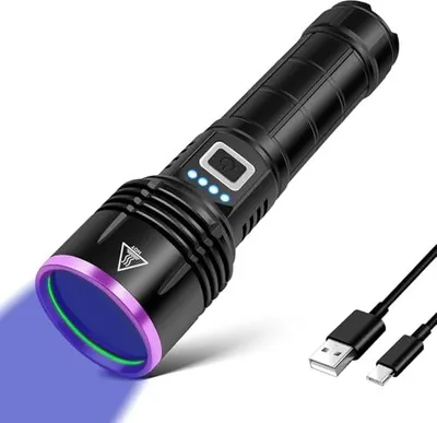 Produktbild von UV -Torch 20 W, 5000 mAh Hochleistungs -365 -nm -Licht, LED USB wiederaufladbare schwarze Lichtbrenner, Lampe Bernstein, Epoxidharz, Erkennungs -Haust