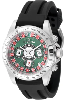 Zdjęcie produktu dla Invicta Speedway 50492 Zegarek Męski - Mechanizm Kwarcowy - Stal Nierdzewna z Zieloną Tarcza - 39 mm