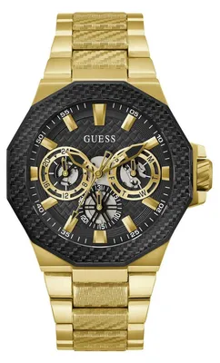 Imagen del producto de Reloj de pulsera Guess para hombre, modelo INDY GW0636G2, de acero inoxidable con detalles dorados