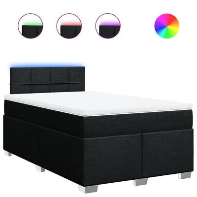Produktbild von Boxspringbett mit Matratze Schwarz 120x200 cm Stoff