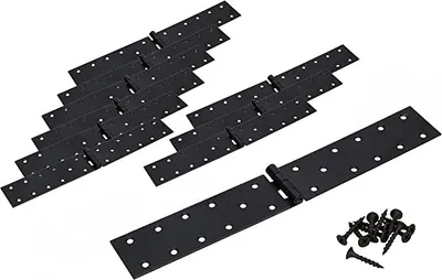 Obrázok produktu pre KOTARBAU® Sada 10 krabicových pántov 300x45 mm valcované čierne nábytkové pánty Nábytkové pánty Robustné