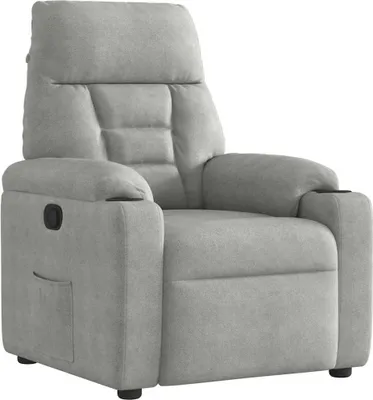 Productafbeelding van Fauteuil verstelbaar microvezelstof lichtgrijs