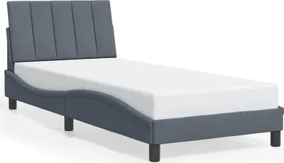 Immagine prodotto di Giroletto con testiera in velluto grigio scuro 80x200 cm