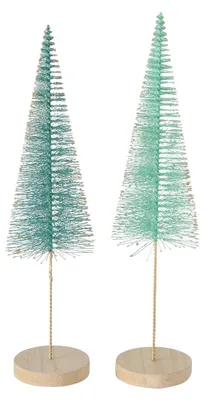 Produktbild von Dekoaufsteller Tarvo Weihnachtsbaum H 30 cm grün Kunststoff 2er Set