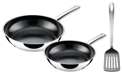 Produktbild von WMF 32.0101.0267, Rund, Allzweckpfanne, Schwarz, Edelstahl, Keramik, 250 °C, Edelstahl