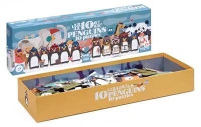 Immagine prodotto di Puzzle progressivo 1,2,3..10 pinguini, Londji