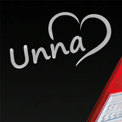 Produktbild von Auto Aufkleber Unna Herz Stadt City Liebe Love Heimat 15x8 cm Silber Sticker Heckscheibenaufkleber