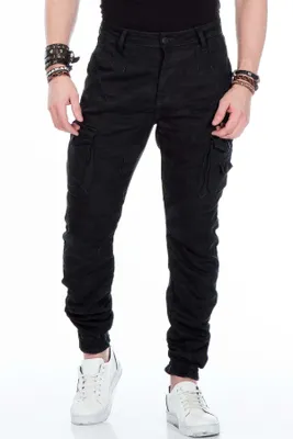 Produktbild von CD422 Herren Jeans Cargohose mit elastischem Saum