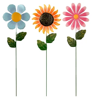 Produktbild von Gartenstecker-Set, 3 Stück Rost-Dekoration für den Außenbereich