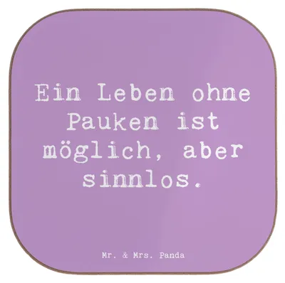 Produktbild von Mr. & Mrs. Panda Tassen Untersetzer Spruch Pauken Leben - Lavendeltraum - Geschenk, Musikinstrument, Tasse, Timpani, gläseruntersetzer, Musiker, Gläser, Lernen, Orchester