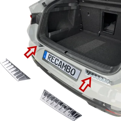 Immagine prodotto di Protezione per il bordo di carico in acciaio inossidabile cromato, compatibile con Skoda Enyaq Coupé | Anno di produzione dal 2021 in poi