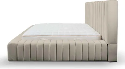 Produktbild von Luxus Schlafzimmer Bett Doppelbett Holz Polster Betten Bettrahmen beige