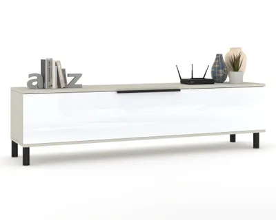 Produktbild von Fernsehschrank TV-Lowboard SIMPLY STEHEND Cashmere/Weiß Hochglanz 140cm