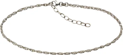 Zdjęcie produktu dla F Anklet 925 srebrny rodowany łańcuszek z kotwicą