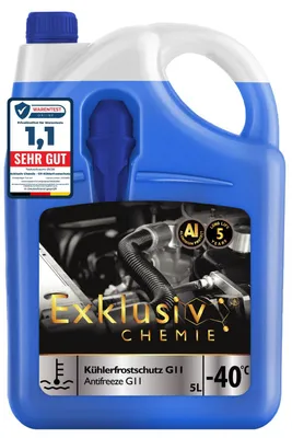 Produktbild von Exklusiv Chemie G11 Kühlerfrostschutz bis -40°, 5 Liter, Kühlmittel Blau