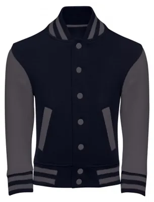 Produktbild von SG Originals - Varsity-Jacke (US-College-Stil) für Kinder FK2844 (104) (Dunkel Schwarz/Grau)