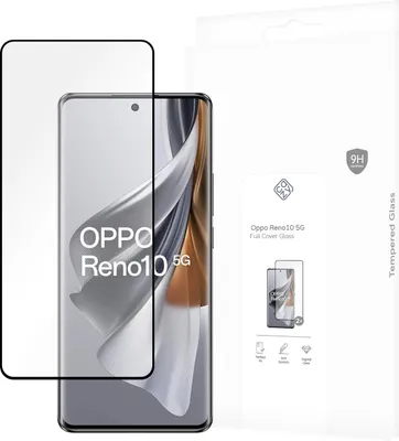 Produktbild von Displayschutzfolie geeignet für OPPO Reno10 (5G) - Displayschutzfolie Full Cover Gehärtetes Glas - 2 Stück