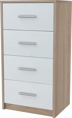 Produktbild von Kommode BODO 4S WEISS-SONOMA 40cm Ablage