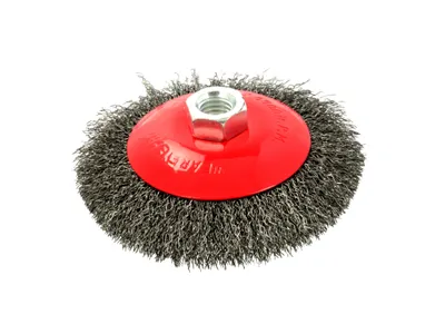 Zdjęcie produktu dla szczotka druciana obrotowa boczna 115mm M14 drut karbowany stalowy G00598