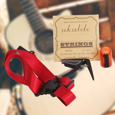 Zdjęcie produktu dla Kapo do ukulele, pasek do ukulele, zestaw strun do ukulele, akcesoria do ukulele, zestaw narzędzi do ukulele