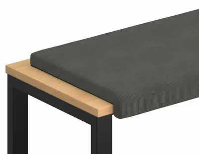 Image de vidaXL Coussin de banquette, couleur gris foncé, profondeur 35 cm