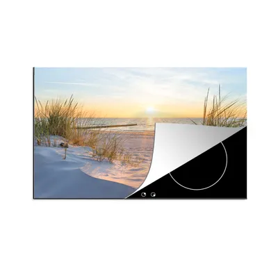 Obrázek produktu pro KitchenYeah® Krycí deska na sporák pláž - slunce - duna - tráva - písek - horizont, 81x52cm, dekorace do kuchyně, keramická krycí deska na sporák, krycí deska na sporák