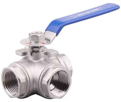 Produktbild von Solidchoice – Kugelhahn aus Edelstahl, 3-Wege, mit 3/8"-Gewinde