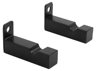 Image de Home It® : Lot de 2 crochets pour vêtements - Noir mat, design pour panneaux acoustiques. Inclus :.