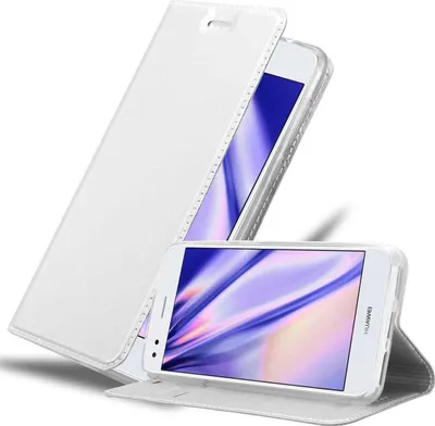 Produktbild von Cadorabo Handyhülle für Huawei Y6 PRO 2017 Schutz Hülle in Silber Cover Etui Book Case Booklet