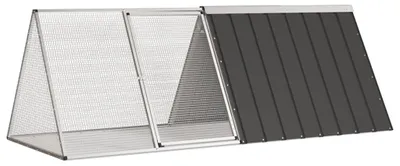 Obrázek produktu pro vidaXL Klec pro králíky antracitová 201,5x80,5x71 cm pozinkovaná ocel