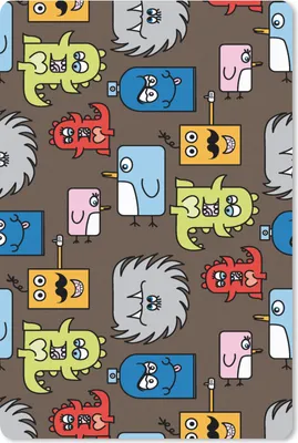 Produktbild von MuchoWow® Mauspad Mousepad Muster - Monster - Tiere - Kinder - Kinder 18x27 cm - Mousepads - Maus Mat - Pad - Mausunterlage