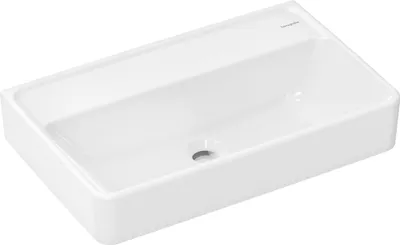 Zdjęcie produktu dla Hansgrohe umywalka Compact Xanuia Q 600x370mm bez otworu na baterię i przelewu, SmartClean biała, 61127450