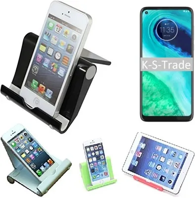 Produktbild von K-S-Trade Handy-Ständer kompatibel mit Motorola G8 faltbarer Tischständer Smartphone Tablet Halterung Reise