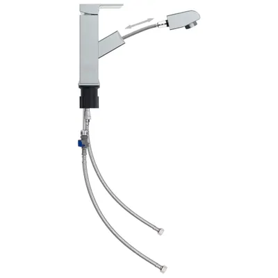 Immagine prodotto di vidaXL Rubinetto per lavabo con doccetta estraibile Cromato 157x172 mm