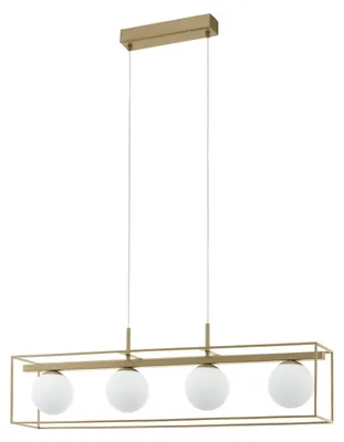 Image de Lampe à suspendre Vallaspra 4 flammes champagne, blanc Eglo 97793
