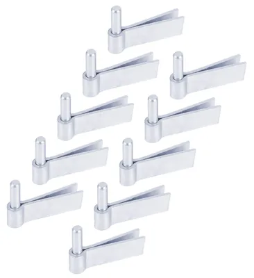 Zdjęcie produktu dla Alberts 864002 Haki ścienne, haki ścienne F, ocynkowane na niebiesko, rozstaw Ø16 mm, 105 x 40 mm, zestaw 10 szt
