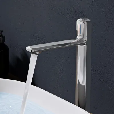 Immagine prodotto di doporro Miscelatore lavabo bagno in ottone dorato, monocomando per acqua calda e fredda 31,3 cm WAO-1190H